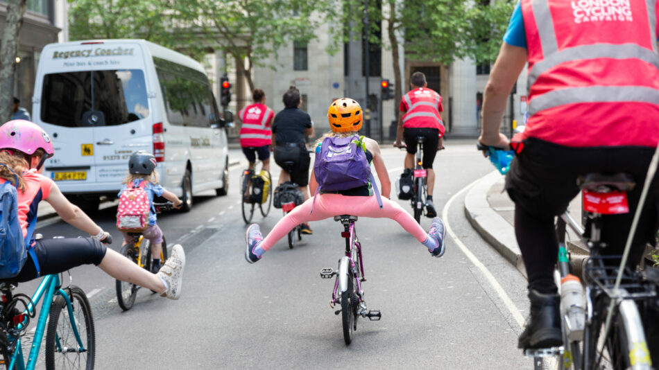 Children cycling on LCC ride