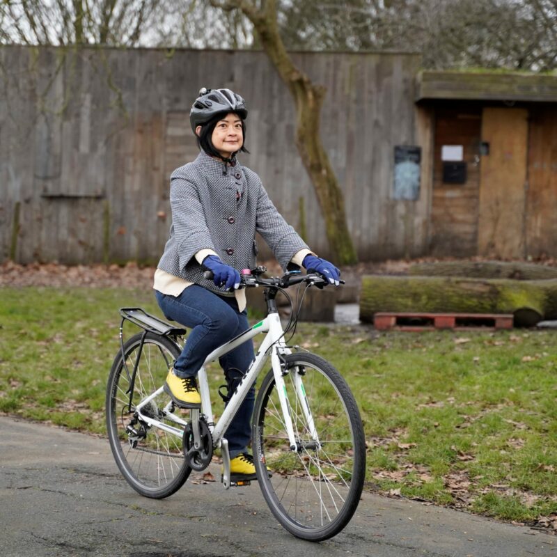 Siew-Ching as photographed for London Cyclist Magazine feature on cycle buddies