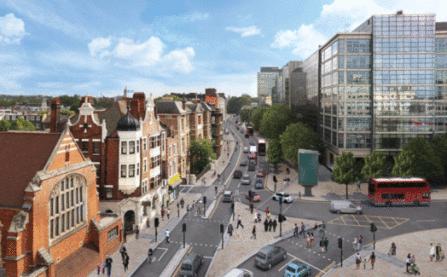 Cycleway 9 - cycle lane and junction CGI