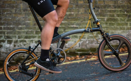 Dennis on Brompton at Urban Hill Climb challenge event
