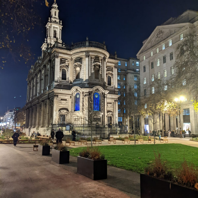 The Strand pedestrianised area park Westminster